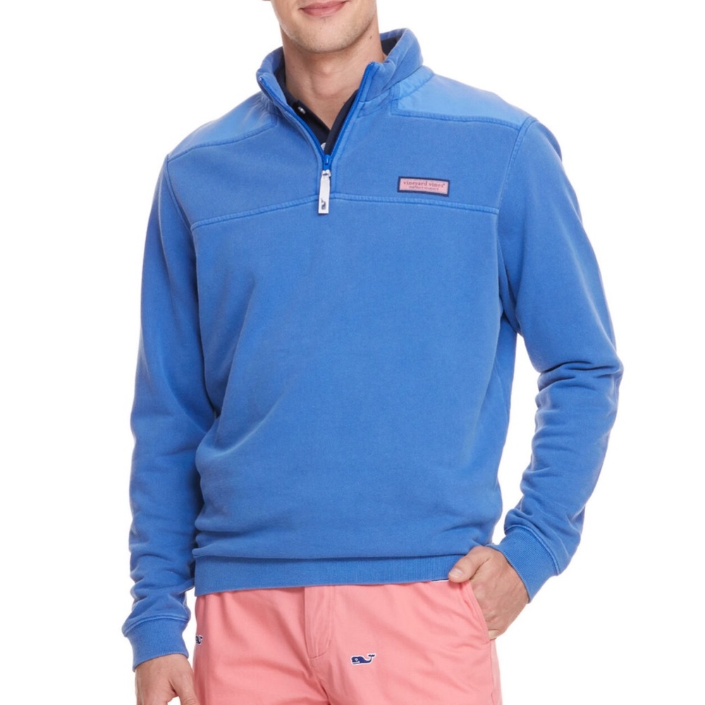 Vineyard Vines Shep & Ian Men’s Shep Shirt Quarter-Zip Pullover – Blue – M